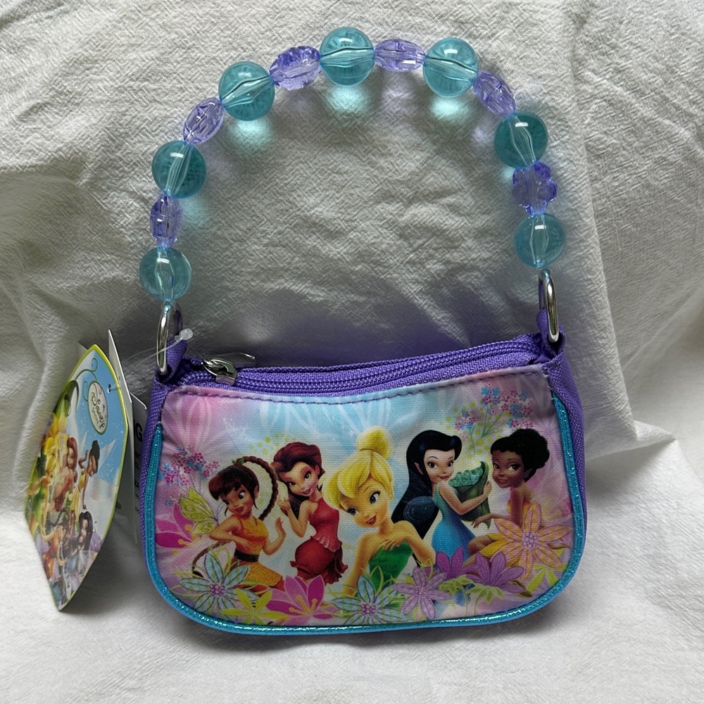 Disney Princess Metallic Purple and Blue Bag with Bead Handle